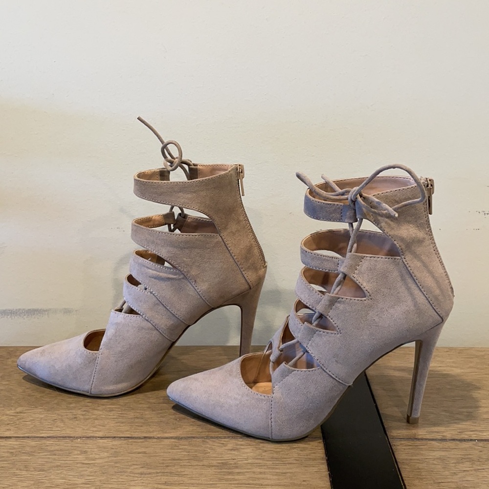 Nude Mix No. 6 Strappy Heels Size 7.5